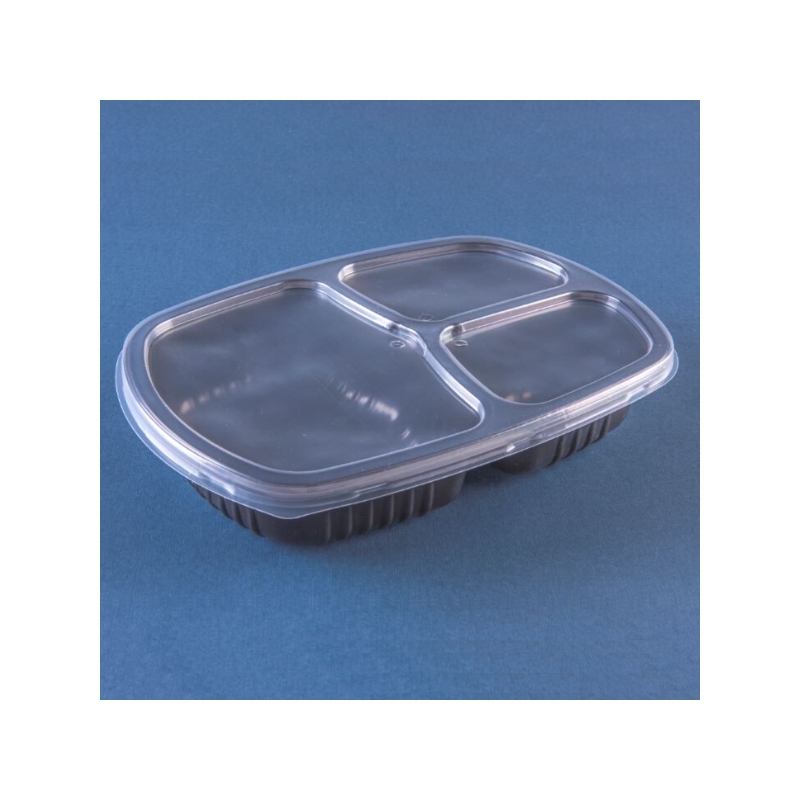 Foto BANDEJA REFEIÇÃO 3 DIVISÓRIAS 1150ML PR G 330 GALVANOTEK/551211