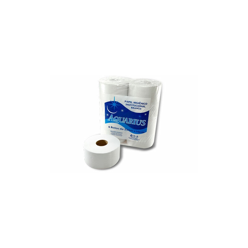 Foto PAPEL HIGIÊNICO ROLÃO AQUARIUS 8X250 ISAPEL/10004