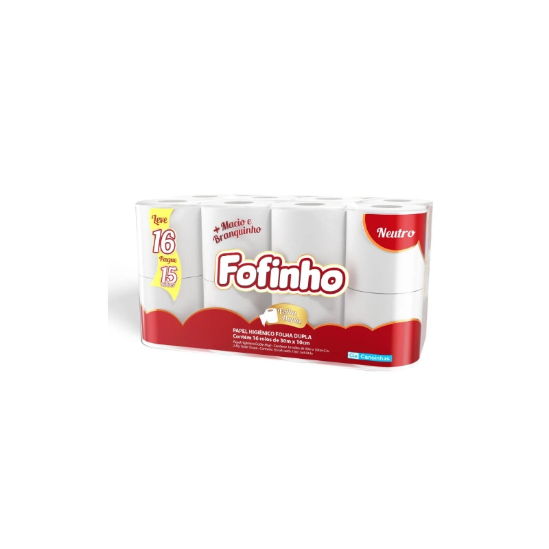 Foto PAPEL HIGIENICO FOFINHO FLH DUPLA PCT C/16RLS 30MTS