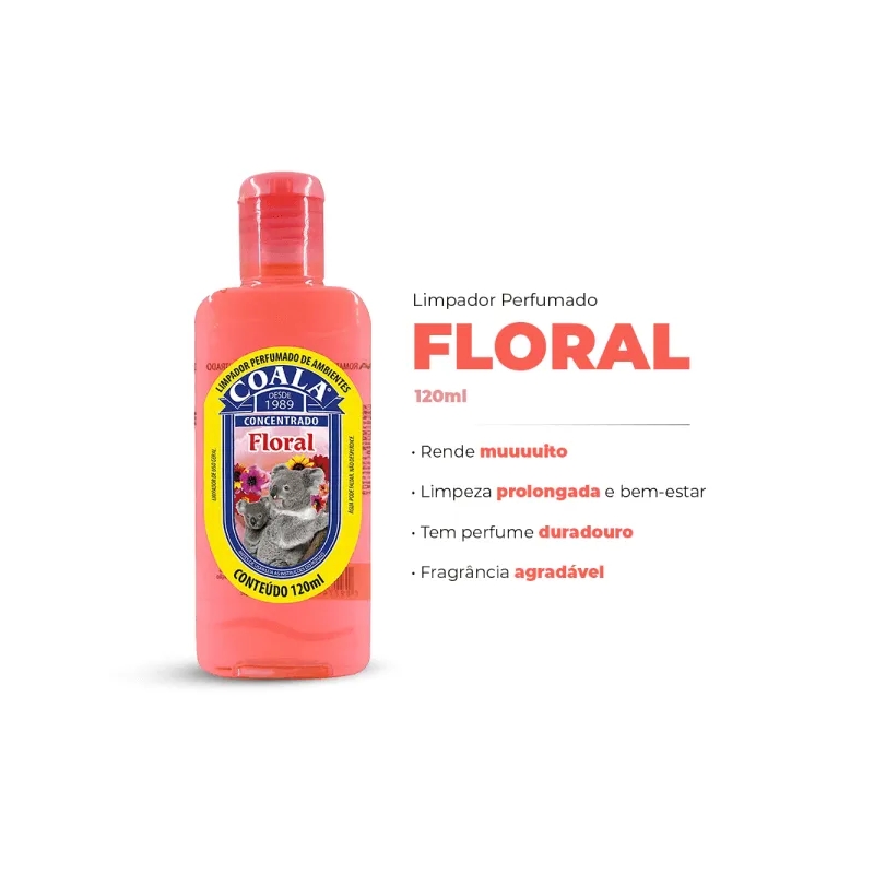 Foto ESSÊNCIA LIMPADOR PERFUMADO CONCENTRADA FLORAL 120ML COALA