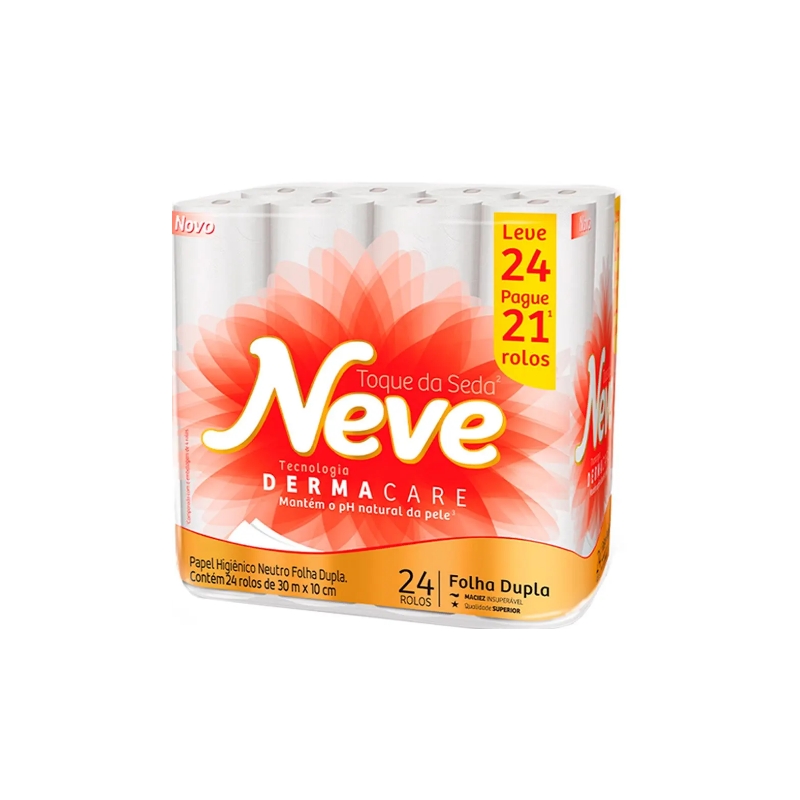 Foto PAPEL HIGIÊNICO NEVE 30MTS 24RLS