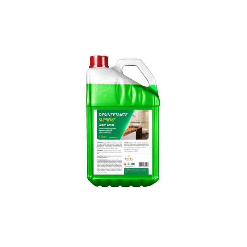 Foto DESINFETANTE CONCENTRADO CAPIM LIMÃO SUPREME 5LTS RICCEL