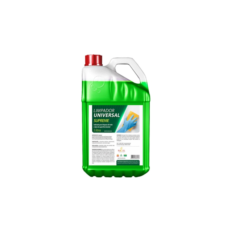 Foto LIMPADOR UNIVERSAL GERAL DE SUPERFICIES LAVAVEIS SUPREME 5LTS RICCEL