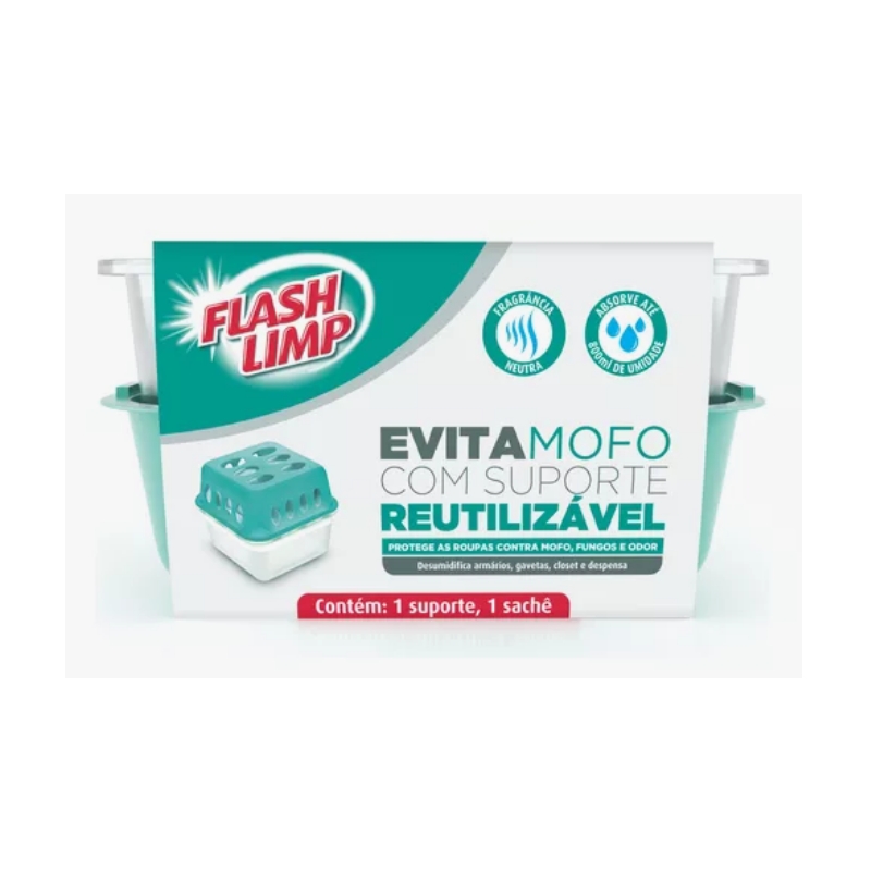 Foto EVITA MOFO REUTILIZAVEL COM 2 SACHES DE 400G CADA FLASH LIMP