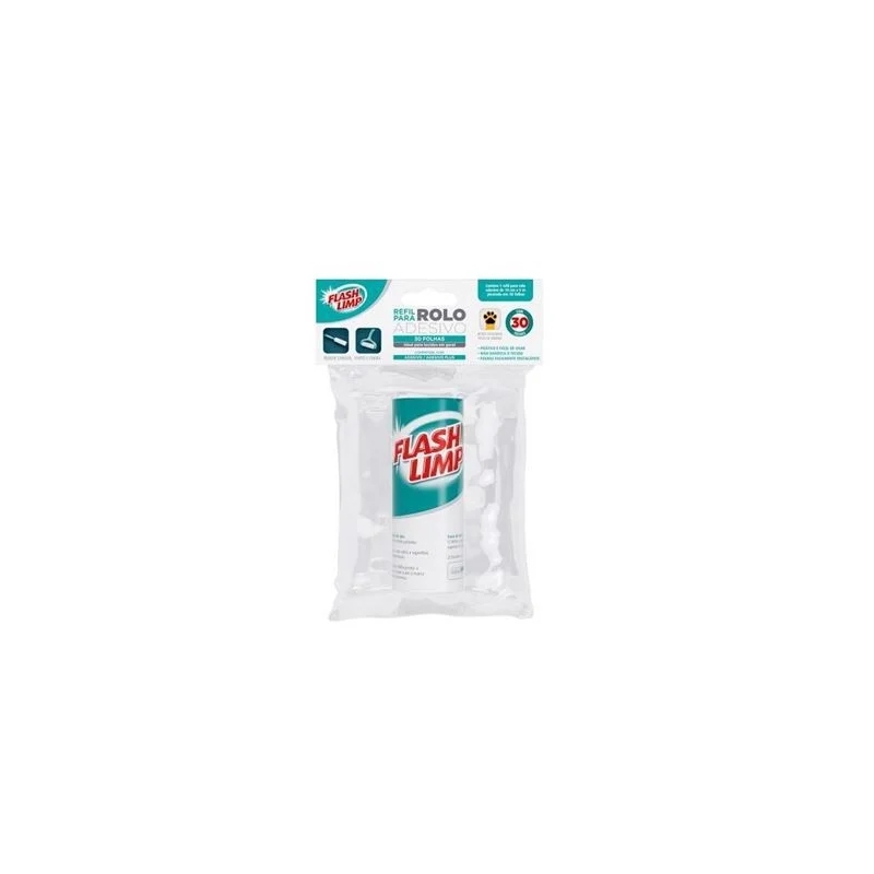 Foto REFIL PARA ROLO ADESIVO 30 FOLHAS FLASH LIMP