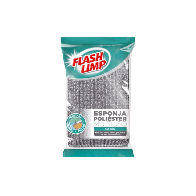 Foto ESPONJA MULTIUSO POLIESTER NAO RISCA FLASH LIMP