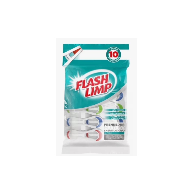 Foto PRENDEDOR MULTIUSO EMBORRACHADO 10 PC FLASH LIMP