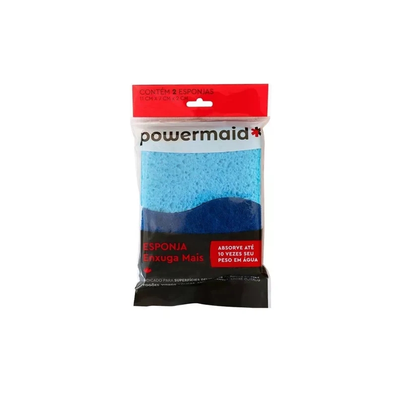 Foto ESPONJA ENXUGA MAIS KIT 2 PÇS SORTIDO POWERMAID