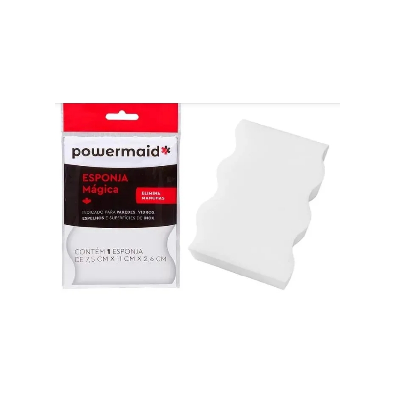 Foto ESPONJA MAGICA MELAMINA TAM UNICO BRANCO POWERMAID