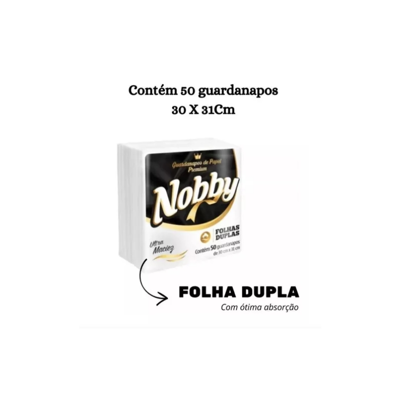 Foto GUARDANAPO MESA FD NOBBY 30G ELX 30CM X 31CM IPEL