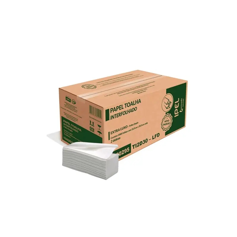 Foto PAPEL TOALHA INTERFOLHADA 2 DOBRAS FS IPEL TRENDS ELX 22,5CMX20,5CM 24G