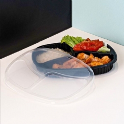 Foto BANDEJA REFEIÇÃO 3 DIVISÓRIAS 550ML PR G 355  GALVANOTEK/573767