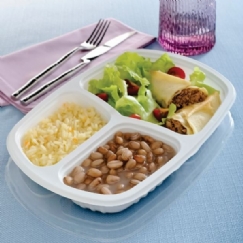 Foto BANDEJA REFEIÇÃO 3 DIVISÓRIAS BAIXO 850ML BR G 331 GALVANOTEK/550807