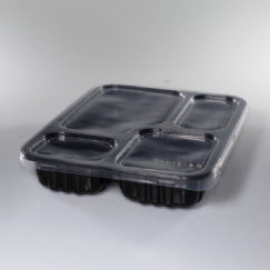 Foto BANDEJA REFEIÇÃO 4 DIVISÓRIAS 1225ML PR G 324 GALVANOTEK/570557
