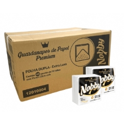 Foto GUARDANAPO 21X22CM PAPEL BRANCO 50FLS DUPLA NOBBY