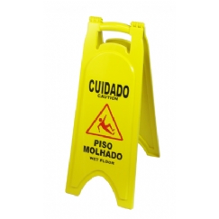 Foto PLACA SINALIZADORA PISO MOLHADO