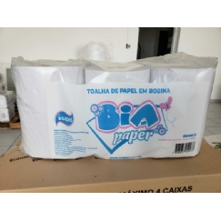 Foto PAPEL TOALHA BOBINA BIA BRANCO 20X200X6 ISAPEL/30009