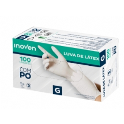 Foto LUVA LATEX COM PO G9 100UN INOVEN