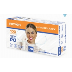 Foto LUVA LATEX S/PÓ G(9) 100UN INOVEN