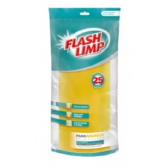 Foto ROLO PANO AMARELO MULTIUSO 25 PC FLASH LIMP