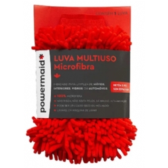 Foto LUVA MICROFIBRA CHENILE TAM UNICO VERMELHO POWERMAID