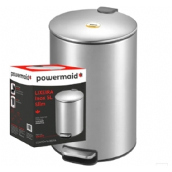 Foto LIXEIRA REDONDA 5L AÇO INOX POWERMAID