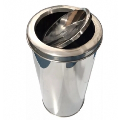 Foto LIXEIRA BASCULANTE 12L AÇO INOX POWERMAID