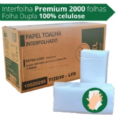 Foto PAPEL TOALHA INTERFOLHADO 2 FOLHAS FS IPEL FI0T ELX 22,5CM X 20,5CM 19G
